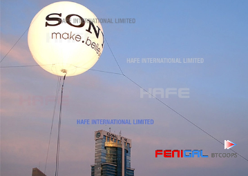 5 M / 16.4 Ft Big LED/HMI Moon Helium event lighting balloon for Outdoor Events with Customized Advertising Logo