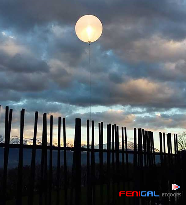 800W Dual White 80000Lm Moon 	event lighting balloon - Mountable on Tripod or Truss