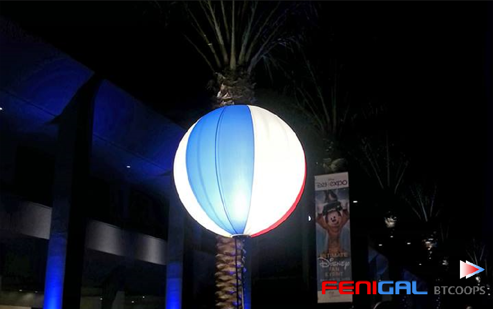 800W Stand Inflatable LED event lighting balloon with Tripod for Advertising