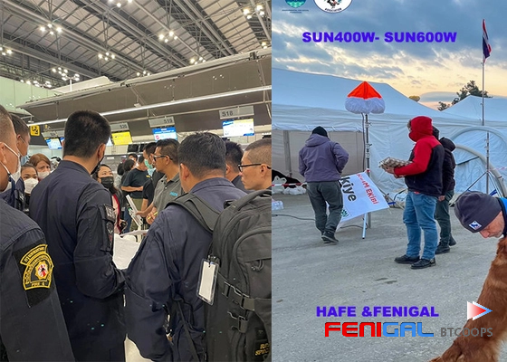 LED Balloon Light for Large Area Construction Sites HAFE Sun400L 400W Tripod Work Lights