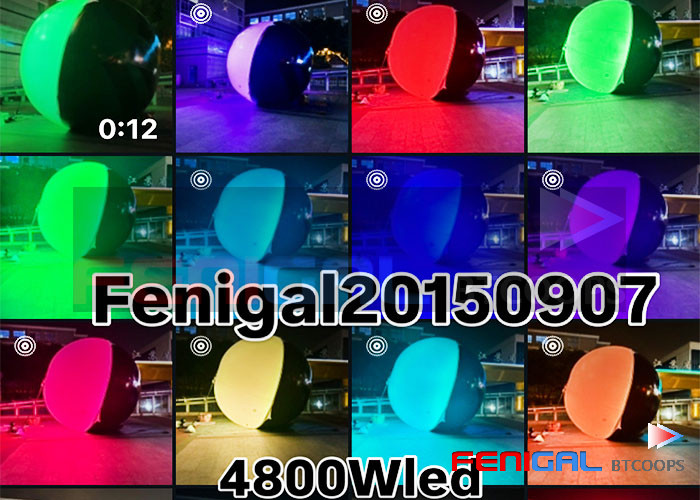 Dia 5m Sphere RGBW LED 4800W Balloon Light for Cinematographers and Gaffers