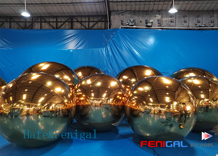 Gold Inflatable Mirror Ball – Recommended Size: 2m for Weddings & Luxury Events