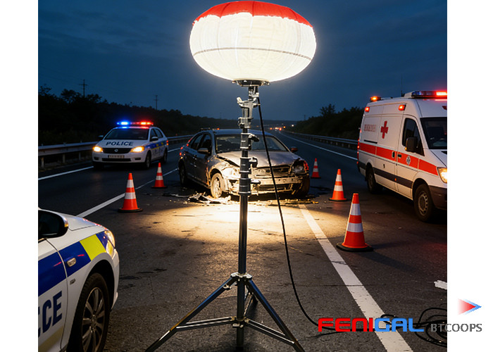 400W 360-degree glare-free illumination Safety and Rescue Balloon Light for Emergency Response