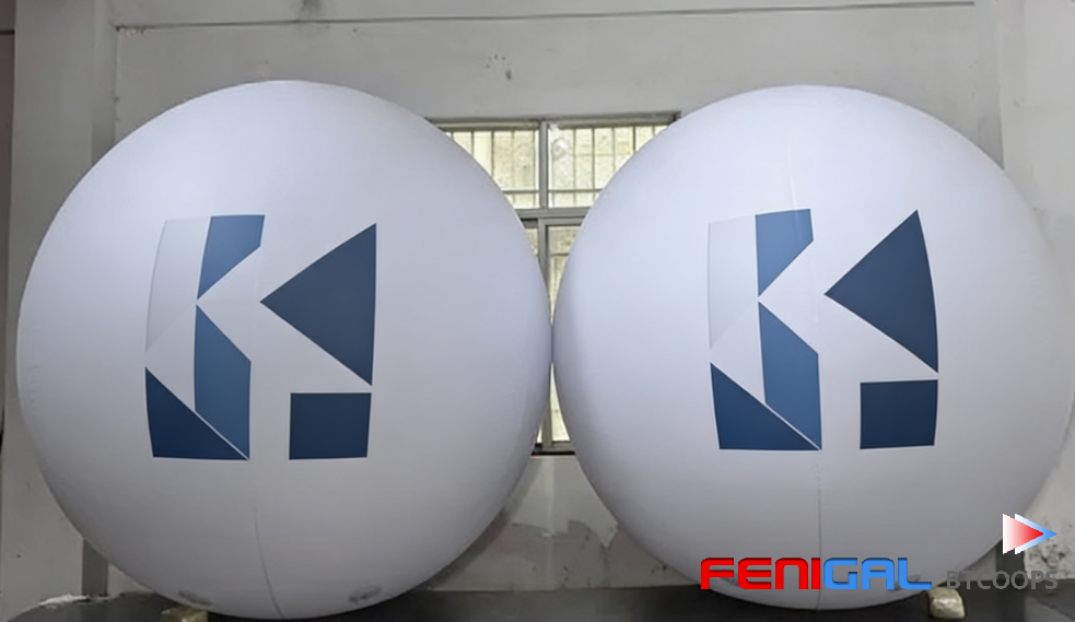 5m White Inflatable Advertising Balloon – Perfect for Brand Logo Printing